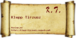 Klepp Tirzusz névjegykártya